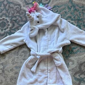 Pottery Barn Kids Unicorn Hooded Robe 2T-4T